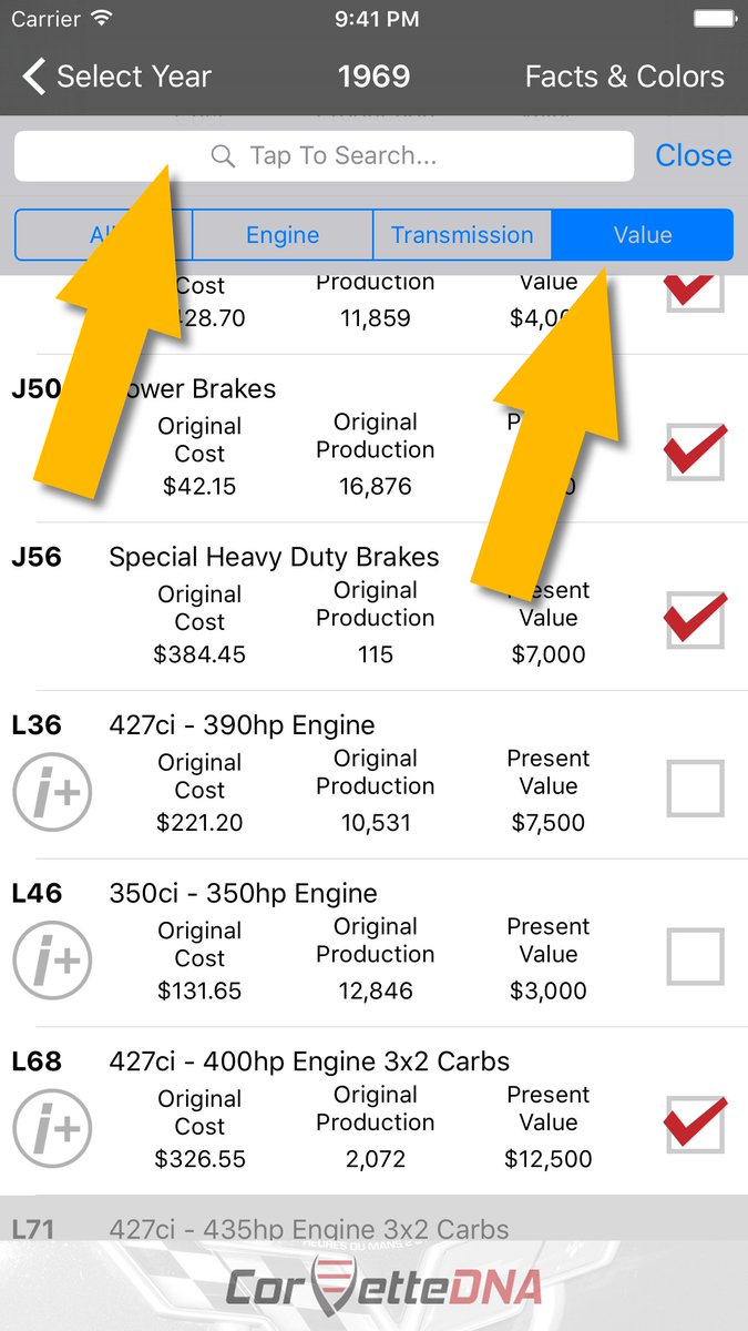 CorvetteDNA's tweet photo. The iOS version of the CorvetteDNA app has been updated with a new RPO search feature!  Update yours today at the Apple Appstore. https://t.co/fuor6ocdkK