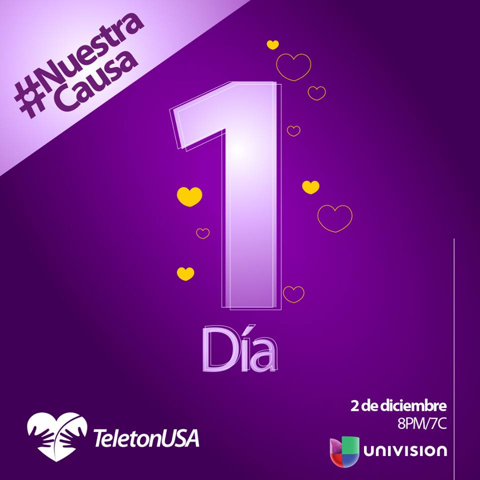 UvnRadio's tweet photo. Solo falta 1 día y es muy fácil ser generoso. Te esperamos mañana en Teleton USA 💛💜 y se parte de #NuestraCausa. https://t.co/DSHoASyf6l