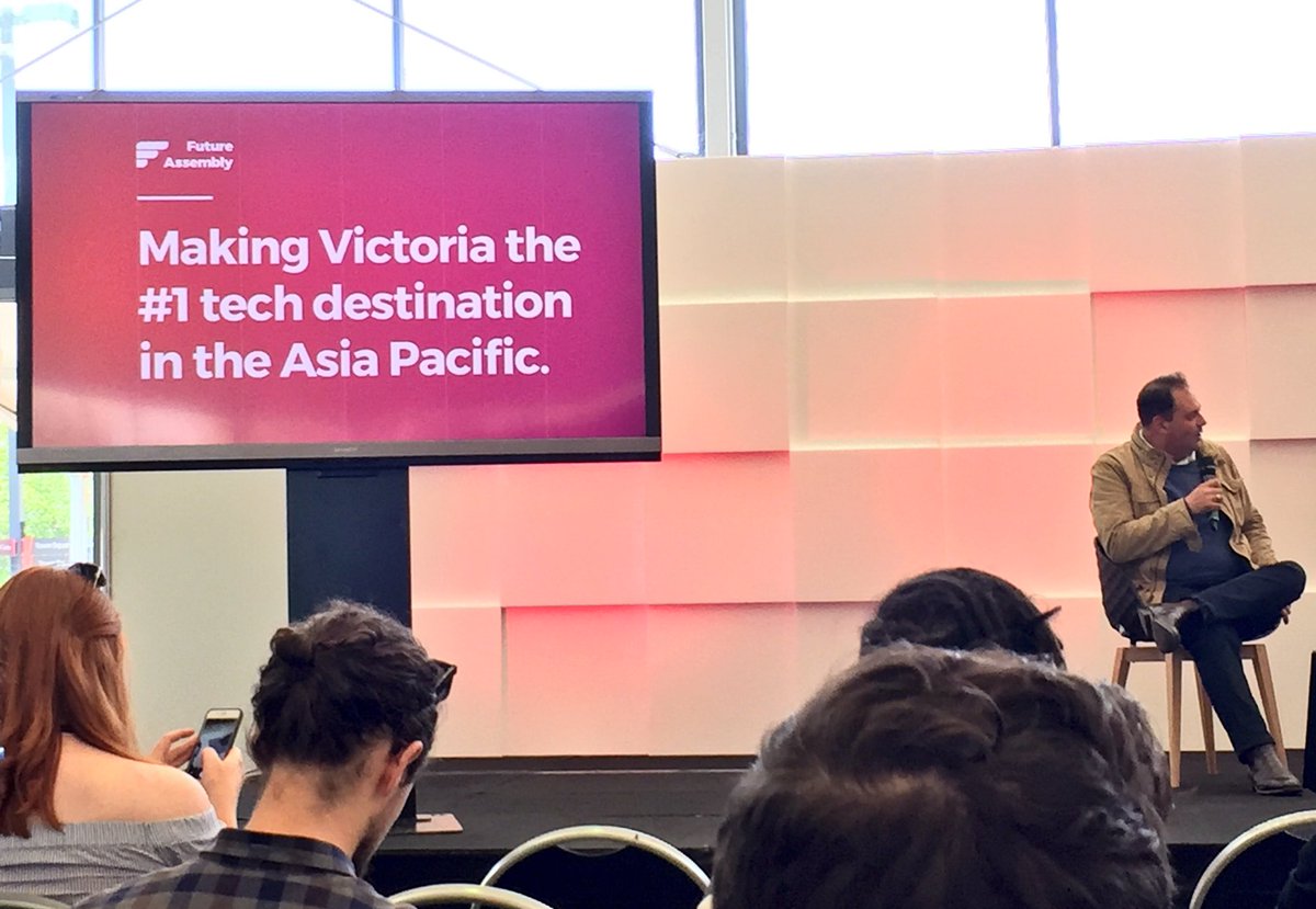 MYOB's tweet image. .@philipdalidakis kicking things off at #FutureAssembly, talking how to make Vic the no.1 tech destination in the Asia-Pacific! 🇦🇺 💻