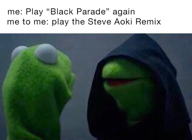 #welcometotheblackparade #steveaokiremix https://t.co/glS2W8Y0cP