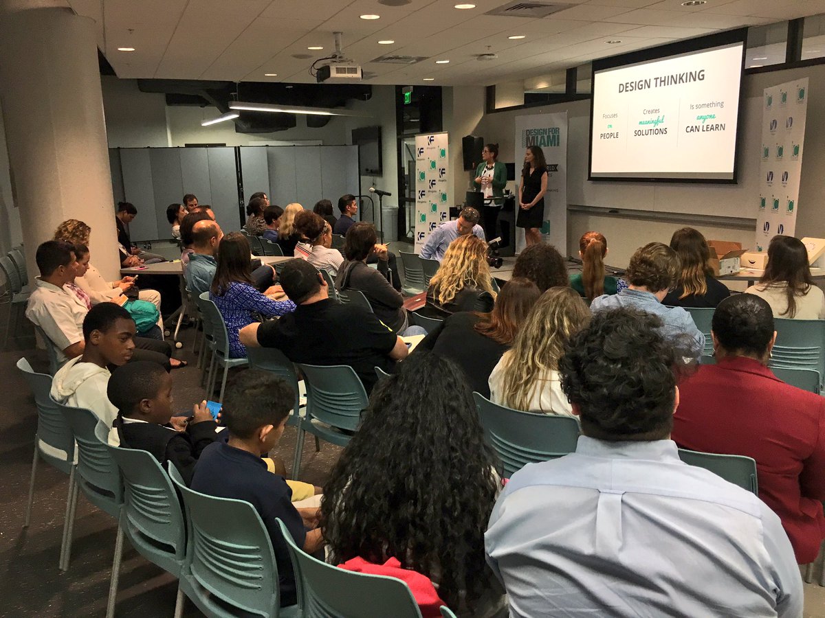 skulthm's tweet photo. Great solutions to help our community by #designformiami students @ideacentermdc #designthinking #cs50xmiami https://t.co/ebUoM9Dr79