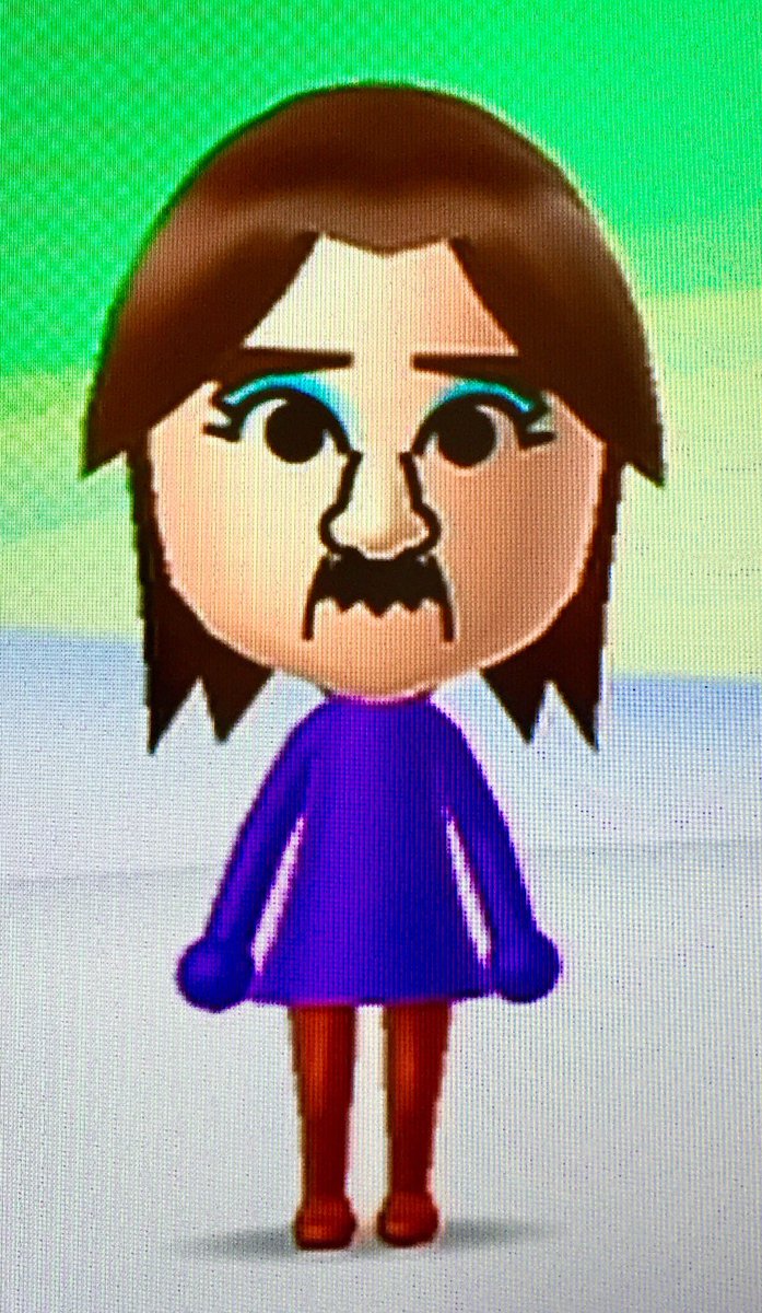 AlisonMustKnit's tweet photo. Nephew number two is four years old. He made me an avatar on his Wii. #timetogetthatmoustachewaxed #eyeshadowonpoint #needanosejob #brows! https://t.co/d5knLaLbdZ
