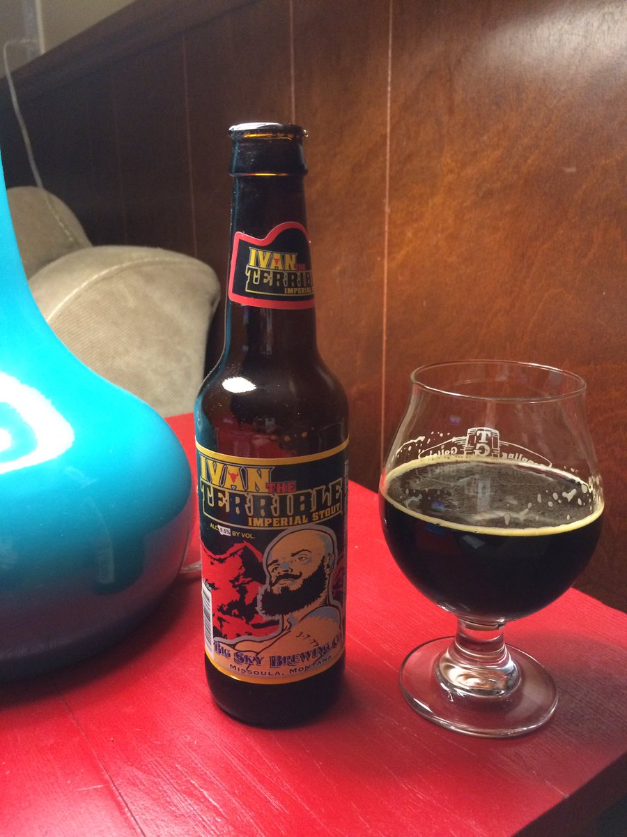 Jonesdsm's tweet photo. Drinking #ivantheterrible by @BigSkyBrewing. #imperialstout #goodstout https://t.co/r3lOVKDzS1