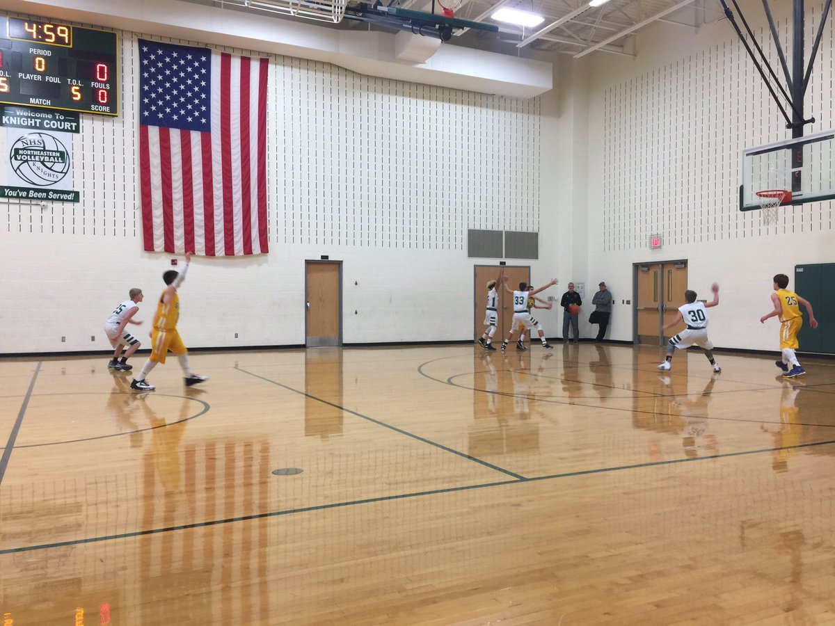 NJH_KNIGHTS's tweet photo. After a tight first quarter the 8th Grade Knights pull away from the Eagles and lead 25-14 at the half. https://t.co/AE2U6BAtaO