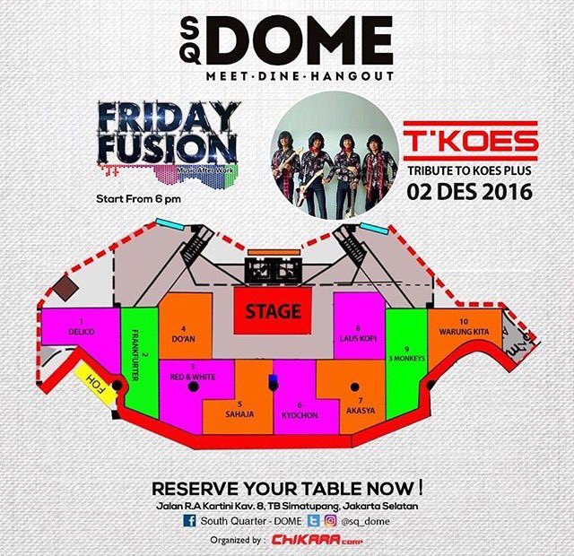 Tonite..!! T-KOES <a href="/southquarter/">Brethren</a>-dome. (Tb sumatupang. Sebelah rumah sakit siloam) 7pm-11pm..! Htm ots: 100k. Lets rock..!!