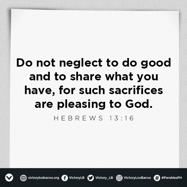 victory_lb's tweet photo. We must remember to cultivate good relationships with others so that we would be a blessing to them. #ParablesPH https://t.co/WcwL7diECz https://t.co/XnO3Wy17jH