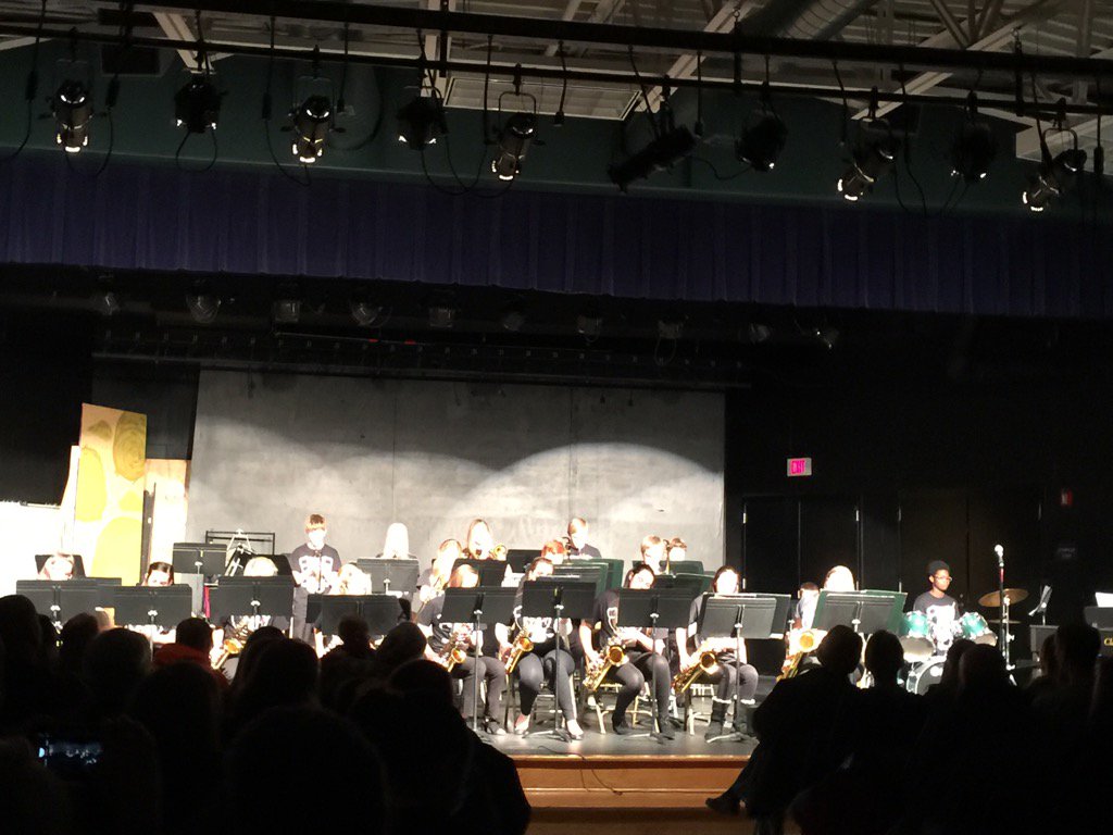 MKolness's tweet photo. The CMS Jazz Band opened up with Funky Monkey at tonight's concert!  Nice job! https://t.co/9fTWaHqlhz
