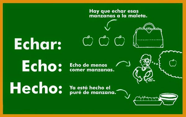 Juabdego's tweet photo. Echar, echo, hecho... ¿Cuándo se usan? #Tips #ComunicaFS #IESA https://t.co/QhUlSgNh1I