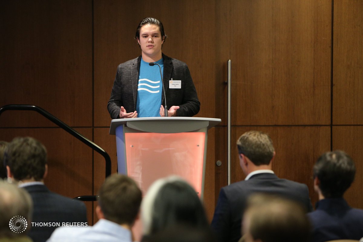 thomsonreuters's tweet photo. Wrapping up an extremely exciting round of lightning pitches at tonight's #TRTech Emerging Tech conference. https://t.co/iPbiEQAPAp