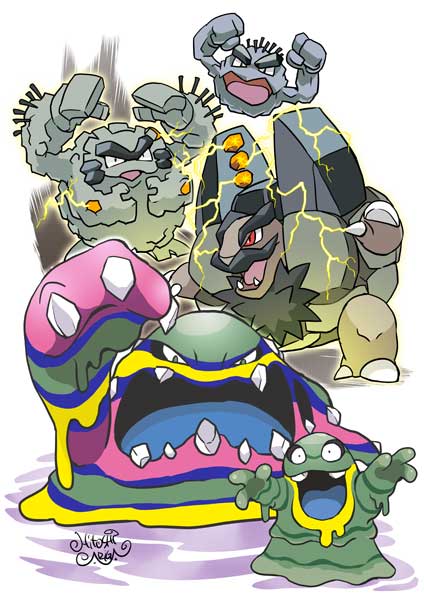 Jack Hitoshi Ariga Designed The Alolan Forms Of The Geodude Grimer Line The Grubbin Line Drampa Minior T Co Fvnptrlqpf Twitter