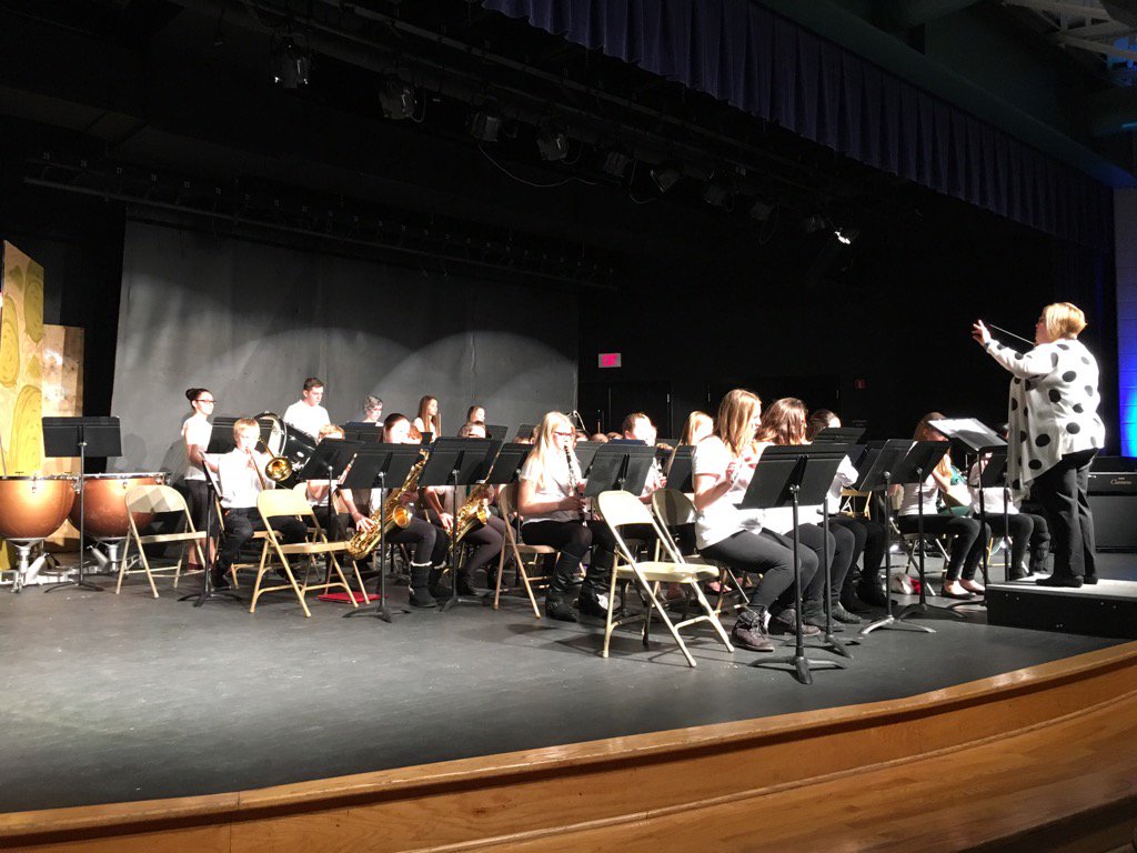 MKolness's tweet photo. Super job CMS 8th Grade Band!  Thank you for sharing your talent! https://t.co/DZcltZ6dXa