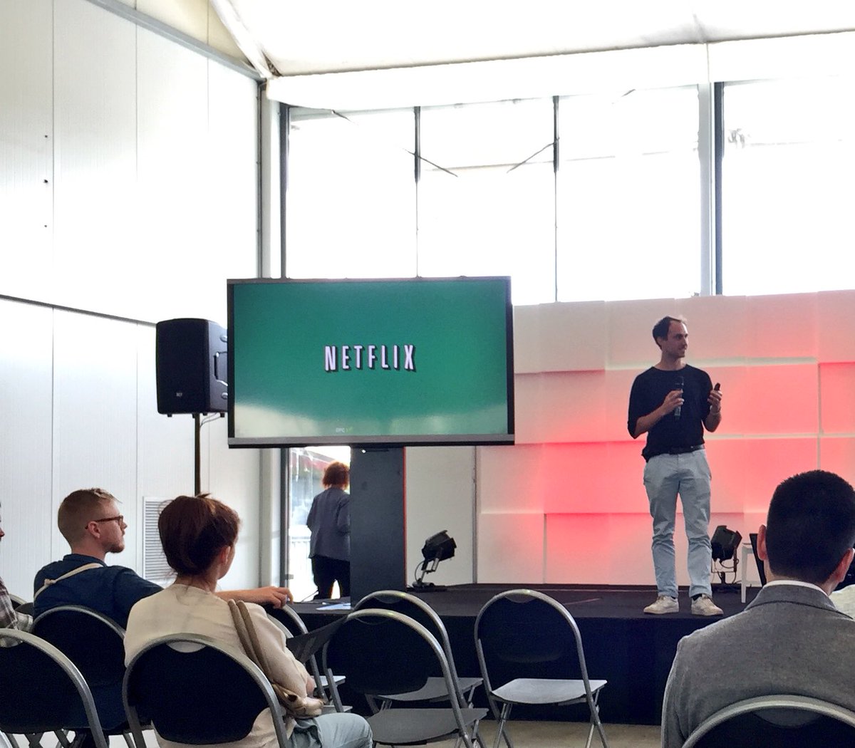 MYOB's tweet image. Andrew Apostola from @Portable talking ''making innovation ugly again" here at #futureassembly #innovation