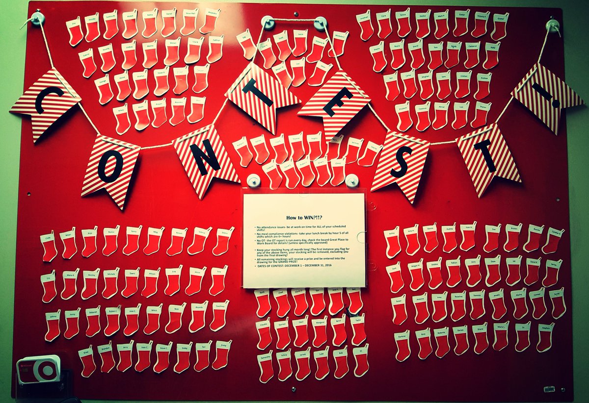 meaganc4target's tweet photo. T2520 Christmas Contest has begun! Striving for great attendance!! Thanks @TargetHR_Amanda for the inspiration!! https://t.co/uMmpVlf2vh