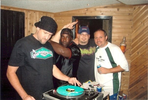 MingleMixx's tweet photo. 4/5 of my old rap group #DeMonae.  @Glue_Guy must have taken the pic.  Circa '95.  We were ahead of our time.  #tbt #studiobusiness https://t.co/1kLJhxzcxj