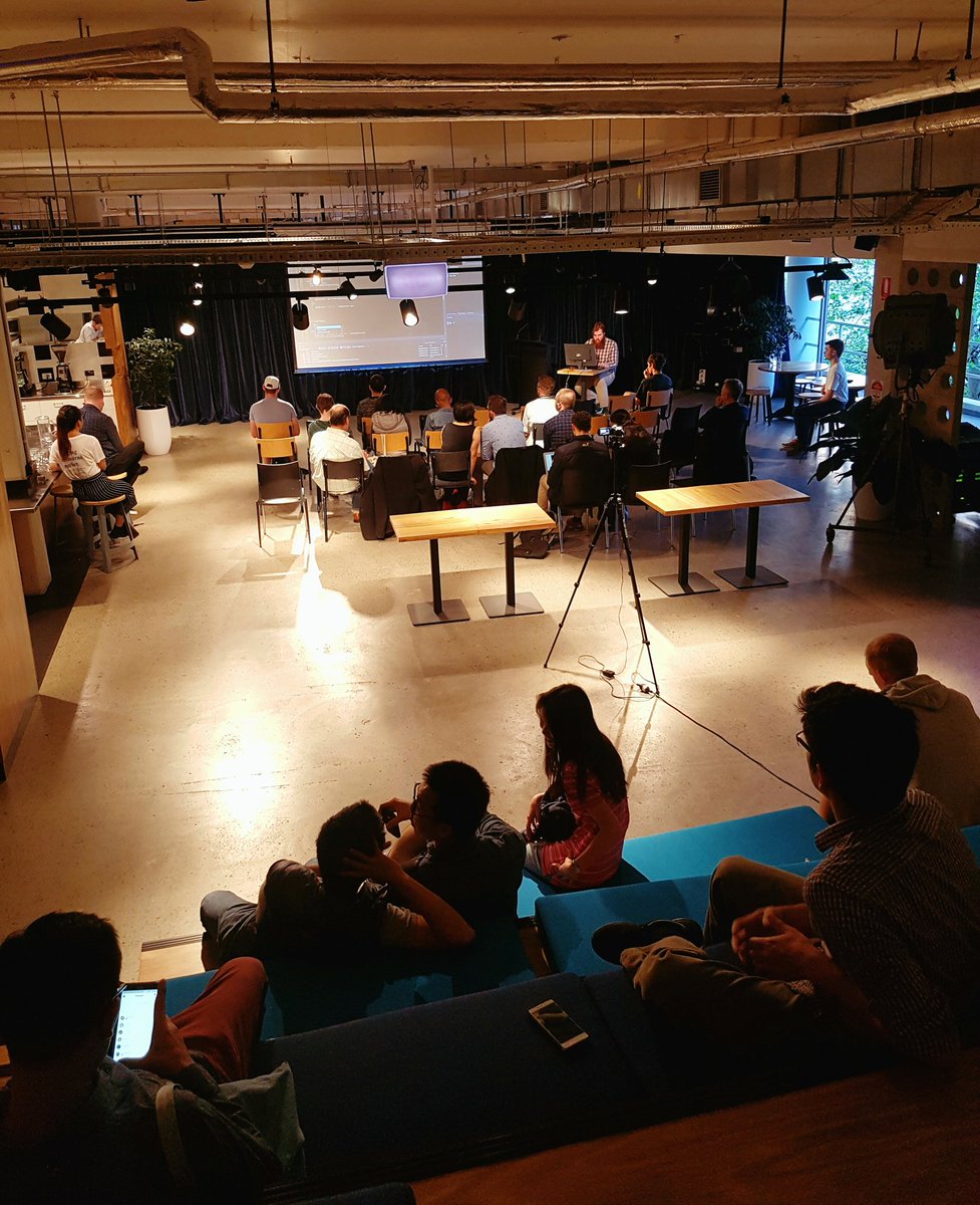 startupweekmelb's tweet photo. Friday finale! Live demo #VR built in C# @Zaeran making it look easy! @acmiXstudio #SWMelb https://t.co/uZ82aWjUEL