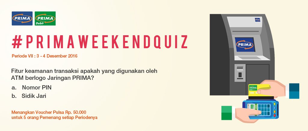 jaringanprima's tweet photo. Mau voucher pulsa 50rbu? Ikutin aja #PRIMAWEEKENDQUIZ berhadiah voucher pulsa untuk 5 orang beruntung! https://t.co/t5STdqn3uI