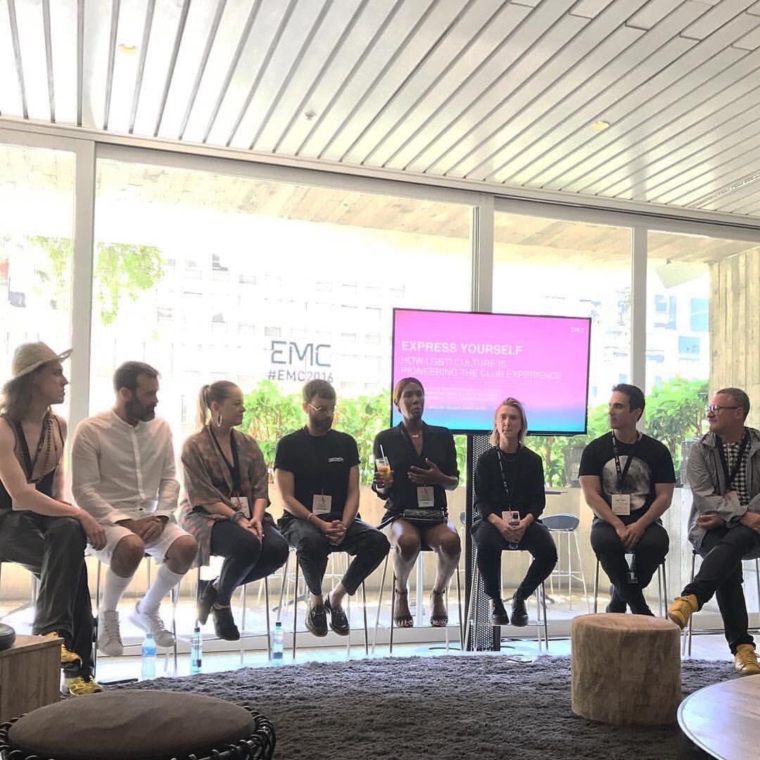 AaronManhattan's tweet photo. 'How LGBTIQ Culture is Pioneering The Club Experience' panel discussion with @stereogamous, @HONEYDIJON + #EMC2016 https://t.co/zvokW7hQnE