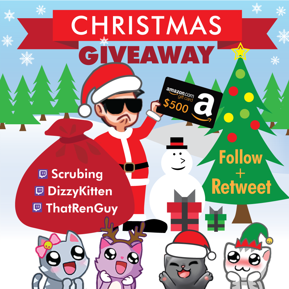 We're doing a 5 x $100 dollar amazon giveaway! Make sure you guys enter! <3
<a href="/ThatRenGuy/">Ren 🦝</a> <a href="/Scrubings/">Scrubing Vtuber debut soon 🙀 (^._.^)ﾉ</a> gleam.io/4wvsQ/scrubing