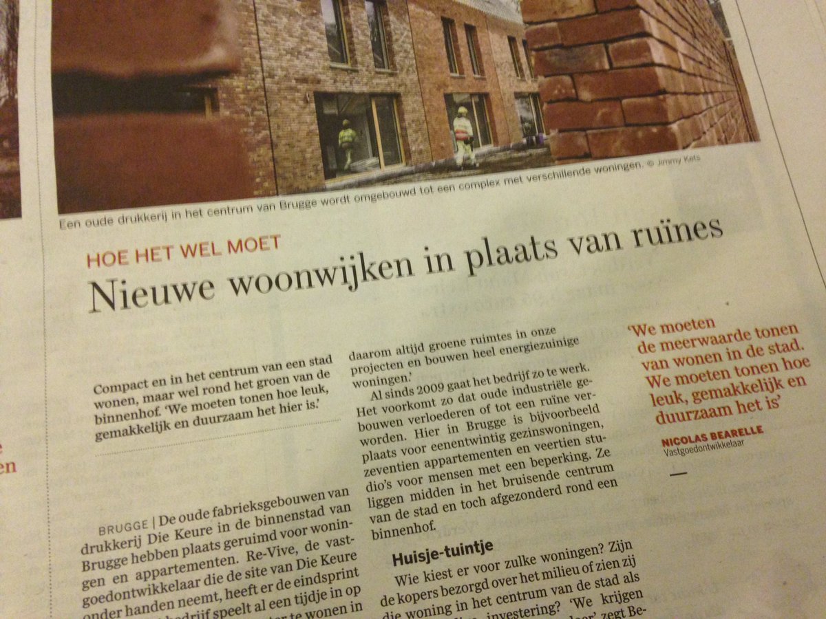 Re-Vive als voorbeeld "Hoe het wel moet" in <a href="/destandaard/">De Standaard</a>. Trots!