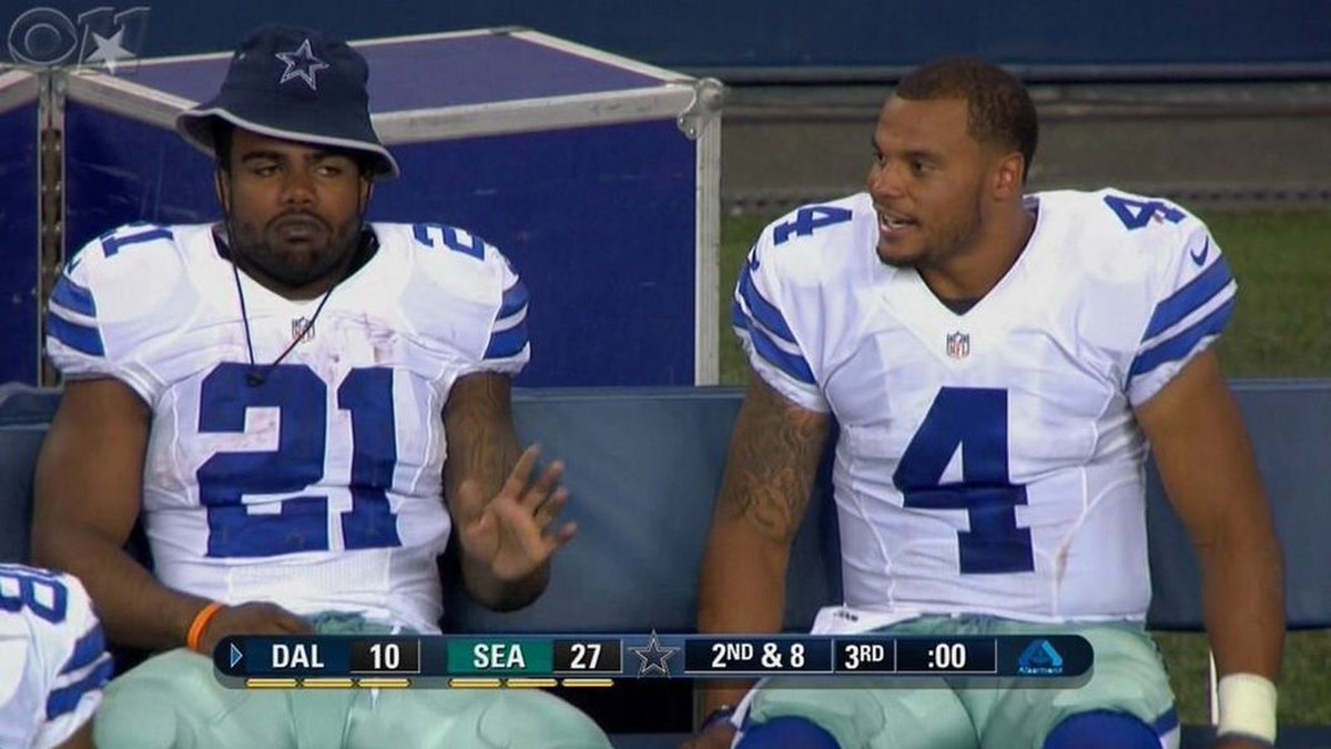 Hey Zeke, we're behind in the fourth quarter again. "Don't worry, I got this, bro"