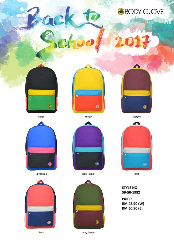 body glove school bag