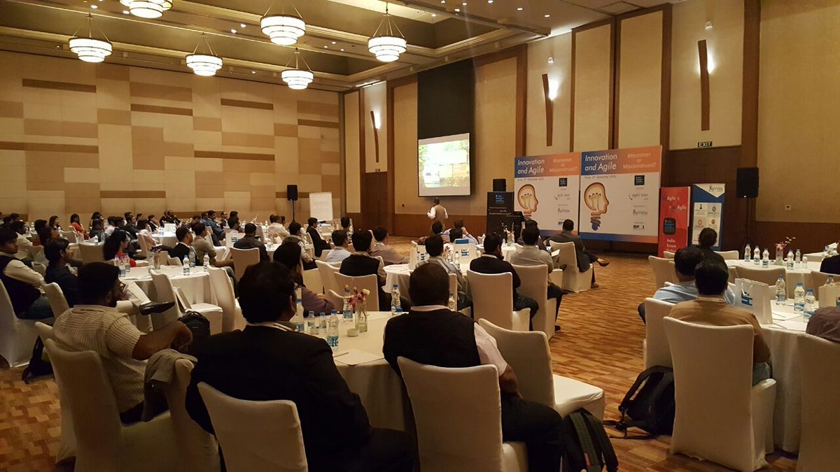 ISECIndia's tweet photo. #Agiletour #Pune 2016, @madhurkathuria, @shrirang_bapat #atpune https://t.co/ejuyuFW43W