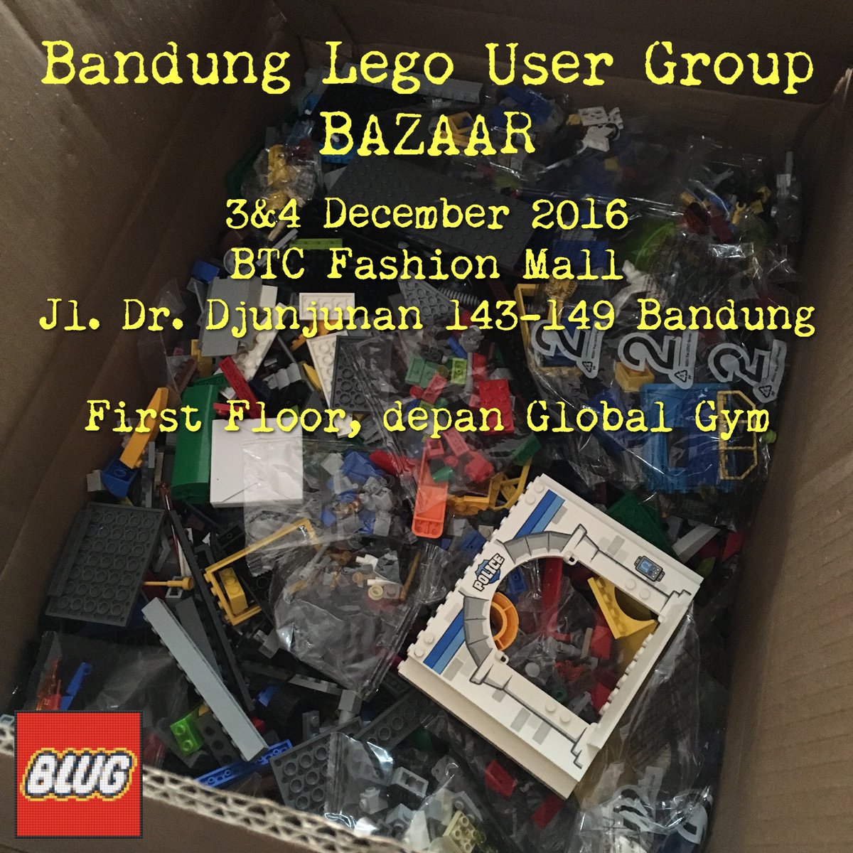 BLUG_id's tweet photo. info bazaar Bandung Lego User Group. 3&amp;4 Desember 2016 di @BTCFashionMall https://t.co/s1rTsjKgck