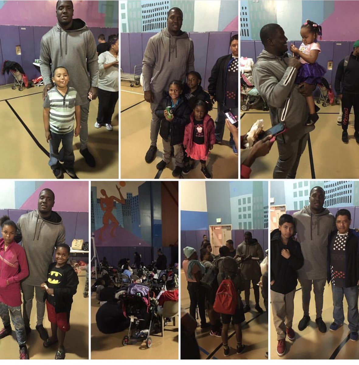 Former WSSU Ram, William Hayes (LA Rams), hosted Movie Night with the @unionrescuemission! #CommunityService #NiceJob #WSSU #LARams