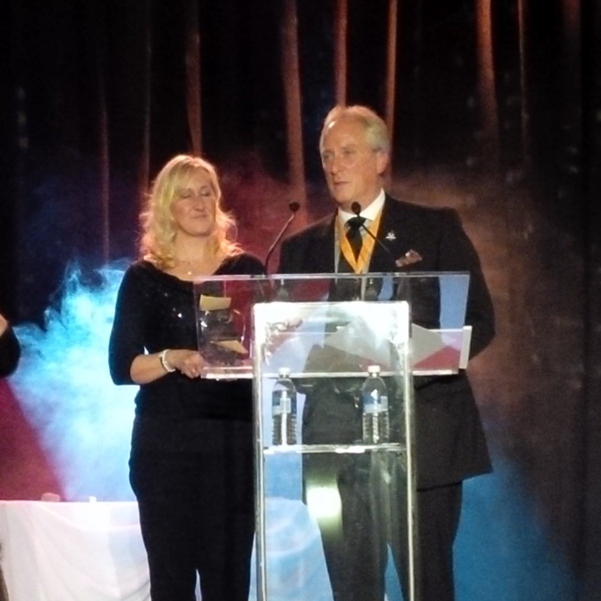condorsottawa's tweet photo. So honoured at the #cop2016 tonight! Thx to all who keep #makinghockeyhappen GO CONDORS!! #biggerthanhockey https://t.co/q07xwjO7gt