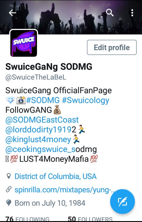 SODMGEastCoast's tweet image. Swyd an Go follow the Mob new #FanPage @SwuiceTheLaBeL  do that right now #Swuice #Lust@💰 #SoDmG