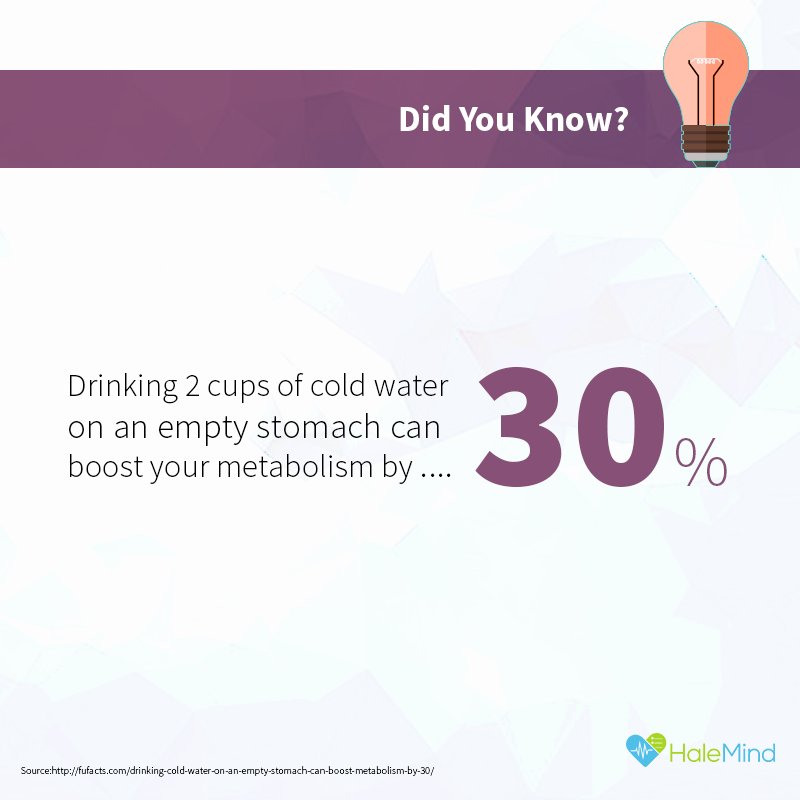 gethalemind's tweet photo. Water boosts metabolism #DidYouKnow #WaterIsLife #Halemind https://t.co/EyXCbgsFOx