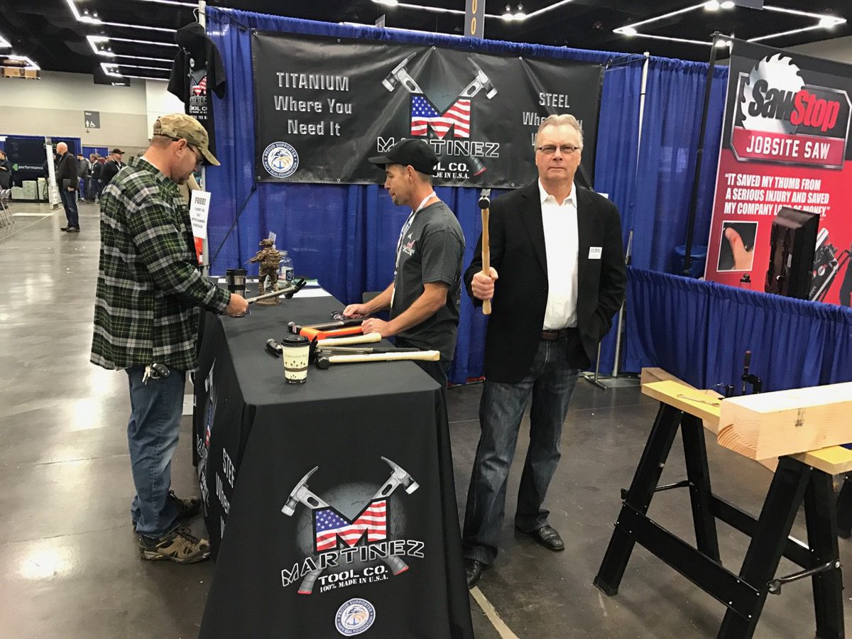 Martineztools's tweet photo. at @JLCLIVE hanging out with Don Dunkley! Come swing a Martinez Hammer with us and talk tools tomorrow for day 2! https://t.co/V5ioUoNbJU