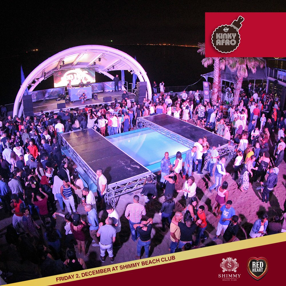 KinkyAfroSA's tweet photo. Are you ready to dance?!  Join us and @RedHeartRumSA TONIGHT @ShimmyBeach with the finest @GoodHopeFM DJs! Limited tickets at the door. https://t.co/Dm0CDzpqac