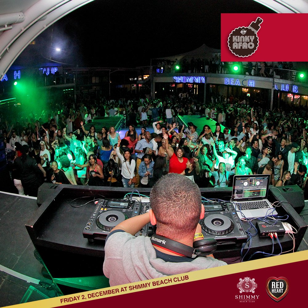 KinkyAfroSA's tweet photo. Are you ready to dance?!  Join us and @RedHeartRumSA TONIGHT @ShimmyBeach with the finest @GoodHopeFM DJs! Limited tickets at the door. https://t.co/Dm0CDzpqac