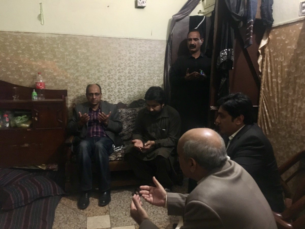barristeraamir's tweet photo. Offered Fateha with bereaved families of #MianRiaz #AliButt #ShabbirShah in various areas of #NA122 #LAHORE with @SaeedGhani1 https://t.co/1CLRY8vP5n