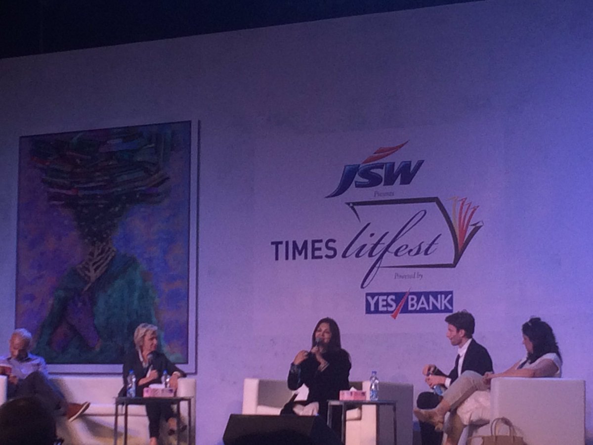 RenukaReuben's tweet photo. .@andydickson kickstarts Day 1 at #TimesLitFest2016 and takes on the big #gender debate with @manujosephsan @tinabrownlm @msangghvi https://t.co/NdiiCXBT1N