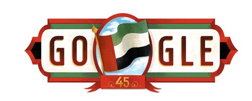 GoogleArabia's tweet photo. كل عام والإمارات 🇦🇪 بألف خير .. شاهد شعار @GoogleArabia بمناسبة العيد الوطني ال45 #uaenationalday2016 https://t.co/AioBmvdErC