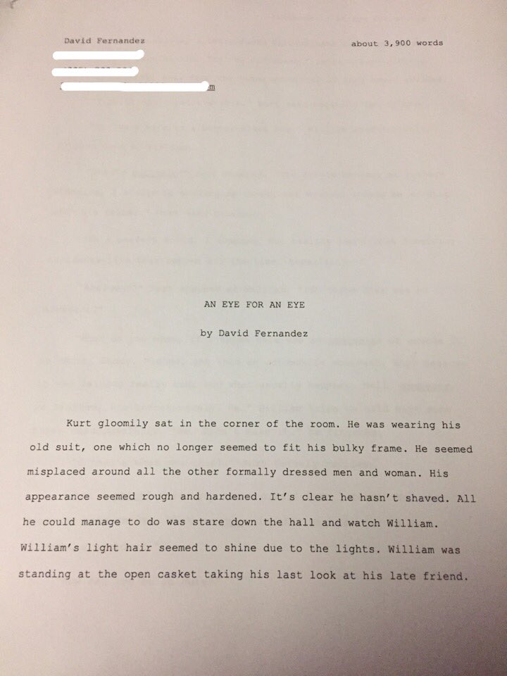 DMF1198's tweet image. Big accomplishment today! Finished my first short story (not screenplay)! 18 pages of total awesomeness. Yes let me be bias of my own work