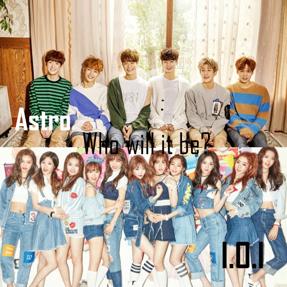 GUESS OUR 3rd MCs! (hint* one member from each group, Astro, I.O.I) GUESS  RIGHT and WIN their autographed CD! #kpop #newmc #ioi #astro, image size:1000x1000