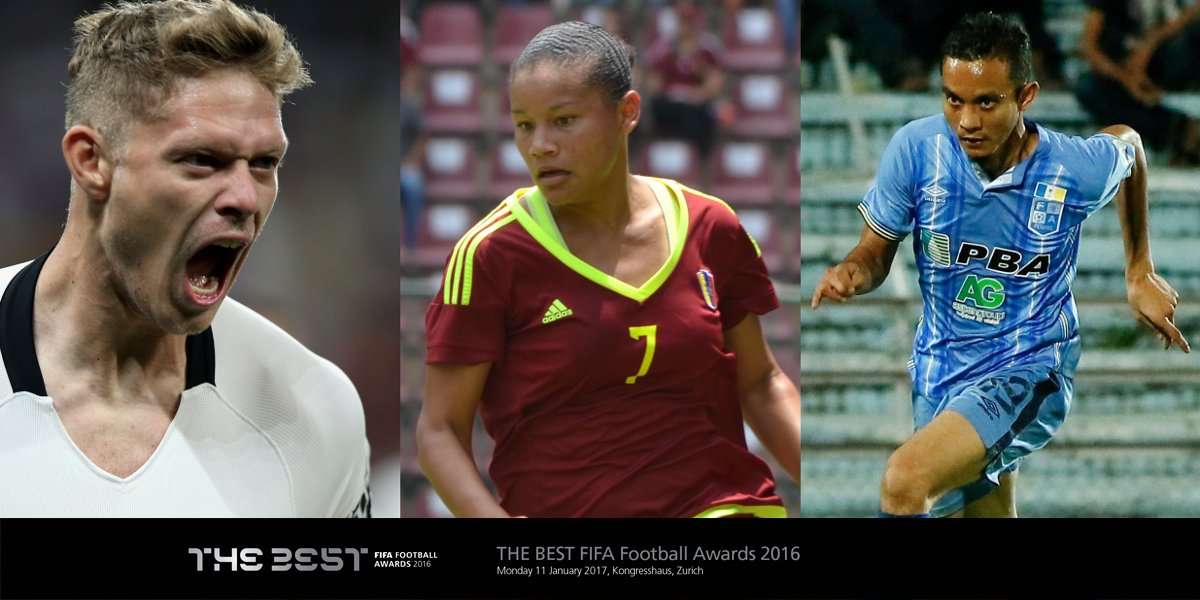 fifacom_es's tweet photo. Finalistas #TheBest #Puskás 
MARLONE 🇧🇷
Daniuska RODRÍGUEZ 🇻🇪
Faiz SUBRI 🇲🇾
➡️ https://t.co/ja4pqIvziB https://t.co/BtNh86Rqnb