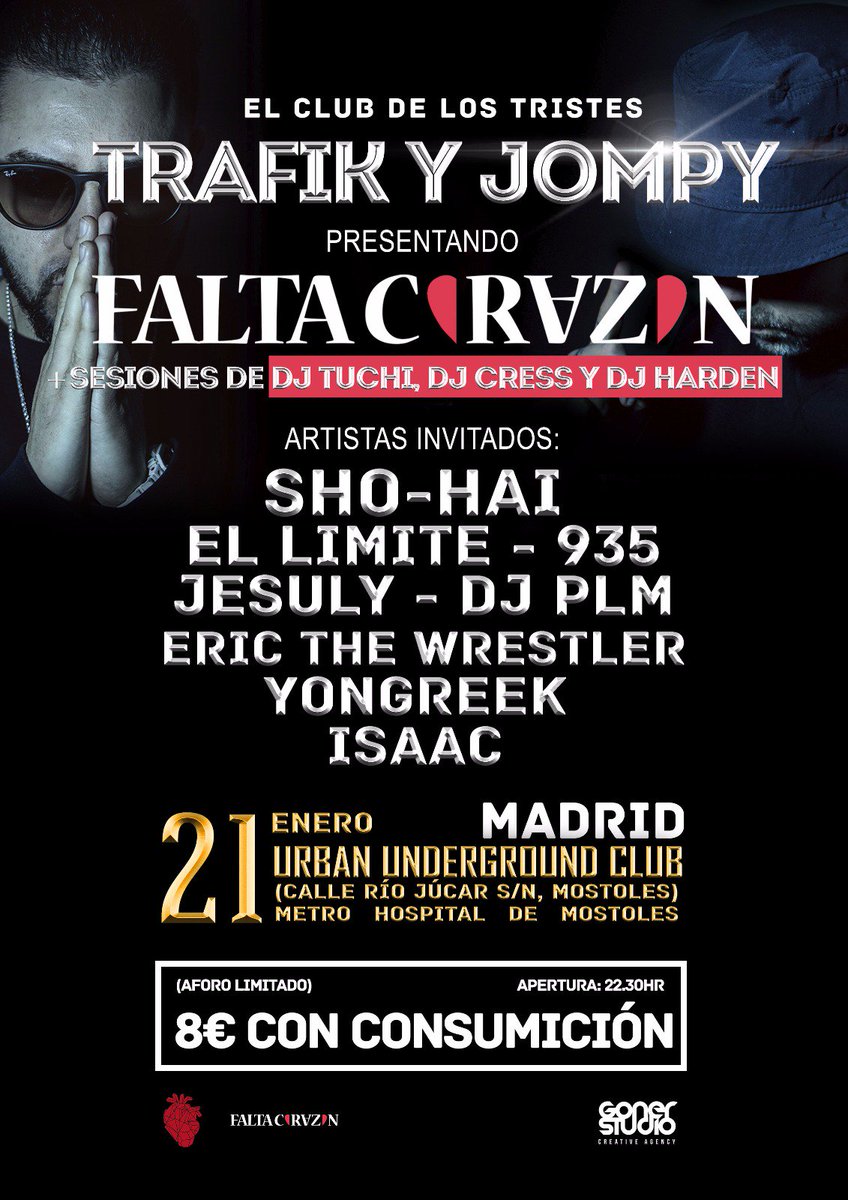 FECHA PARA MADRID!!💣 21 ENERO🔥 CON TODA LA TROPA A BORDO. En el URBAN (MOSTOLES)✏