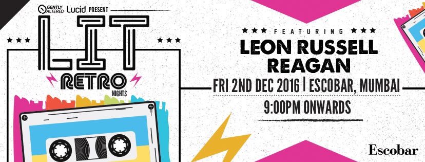Bombay!

#LIT Fridays are just around the corner, this time throwing down retro tunes is <a href="/leon_russell/">Leon Russell Joseph</a> at Escobar: clubbers.co.in/link/3337.