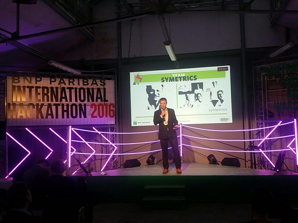 #symetrics last prep session before winning the #internationalhackathon we are up at 12.30h pls retweet