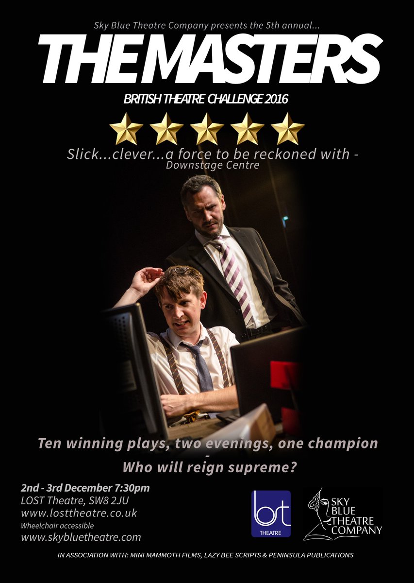 Looking forward to being part of 5th Annual British Theatre Challenge - fantastic new writing!

facebook.com/events/1604362…