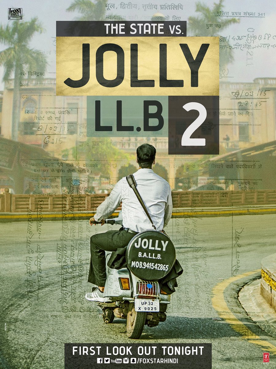 Get set to meet Jolly tonight. The journey of #JollyLLB2 begins...here is the teaser poster!!