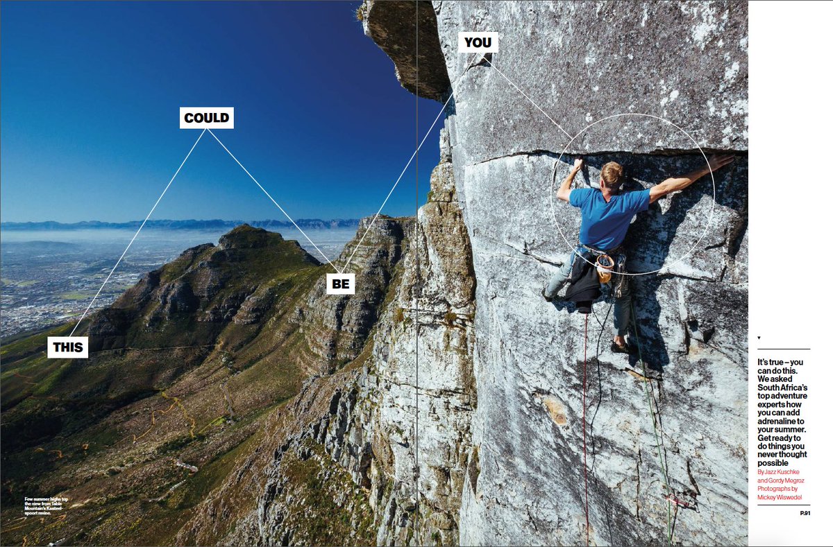 Want to inject adrenaline into your summer (and this weekend)? This guy below could be you. Check our adventure feature in Dec <a href="/MensHealthZA/">Men's Health ZA</a>