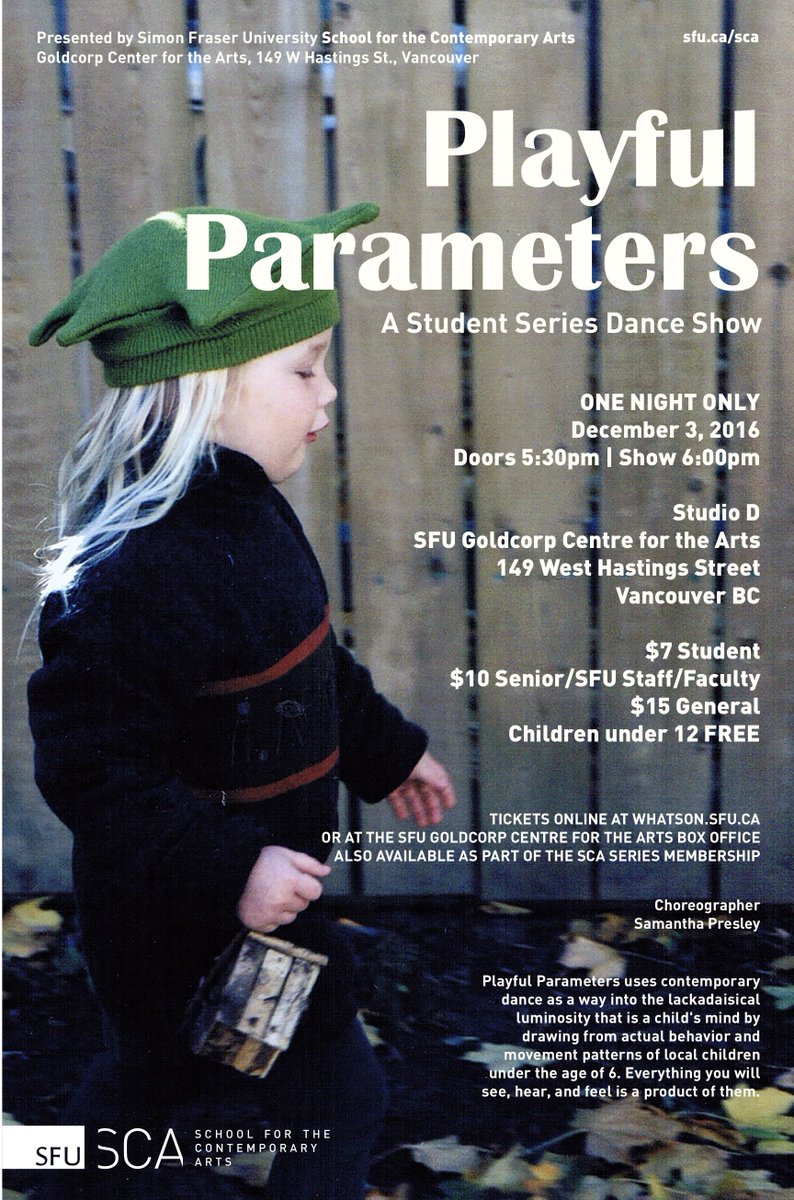 sammyprez's tweet photo. @FCATatSFU Care to share this? New contemporary dance work produced and performed by FCAT dancers. All movement is derived from local kids! https://t.co/Cfkdv4GO7t