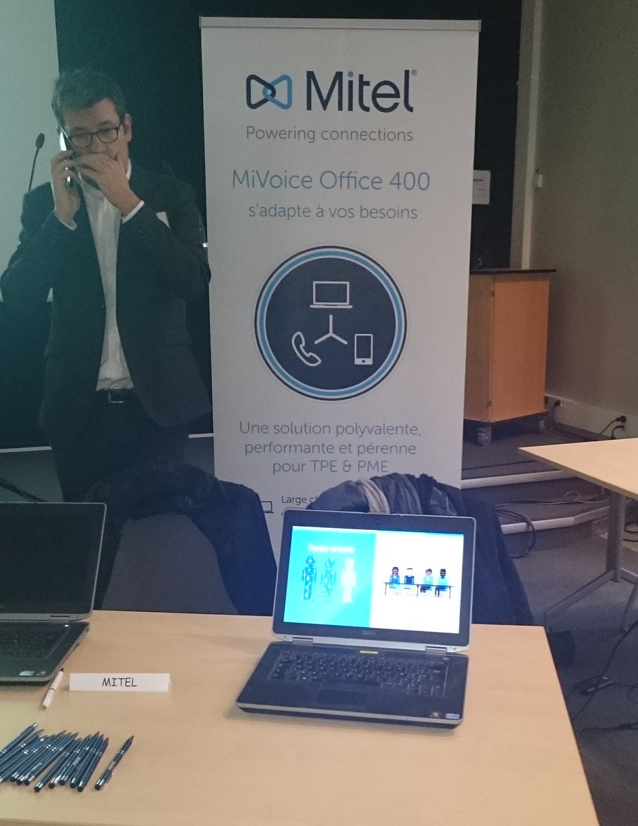 Mitel_FR's tweet photo. Prêt pour la journée annuelle de la #FFCTIC dédiée aux #Tic. #UCC et #MiTeam au programme https://t.co/rvJFkJVP8T
