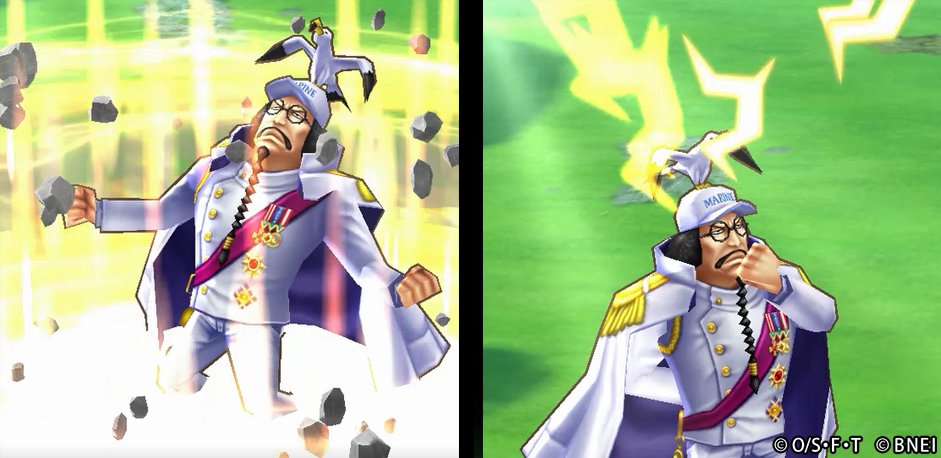 One Piece サウザンドストーム على تويتر センゴク登場特集 近日登場予定のセンゴクの専用技は 大喝一声 左 と 砲撃命令 右 の2種との追加情報が入りました 前衛タイプである彼らしい技とのこと 更に モードチェンジもする模様です