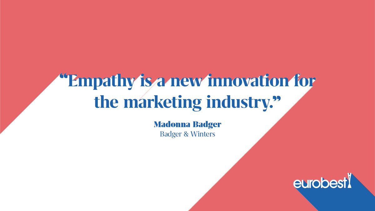Your new tool in marketing: empathy <a href="/madonnabadger/">Madonna Badger</a> #eurobest